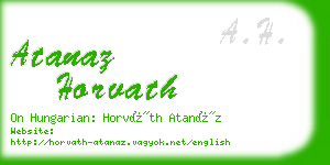 atanaz horvath business card